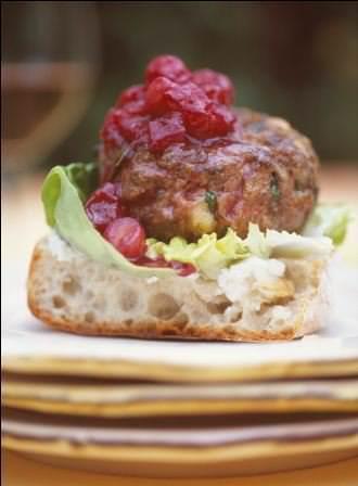 Buffalo Burger with Harvest Relish