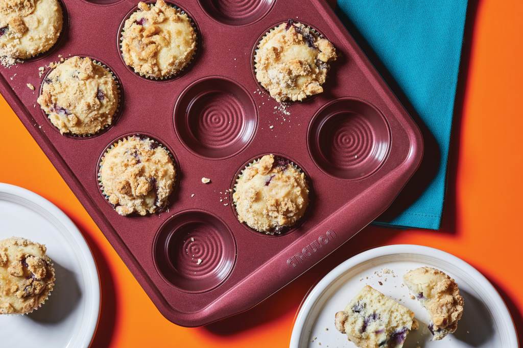Blueberry Walnut Streusel Muffins