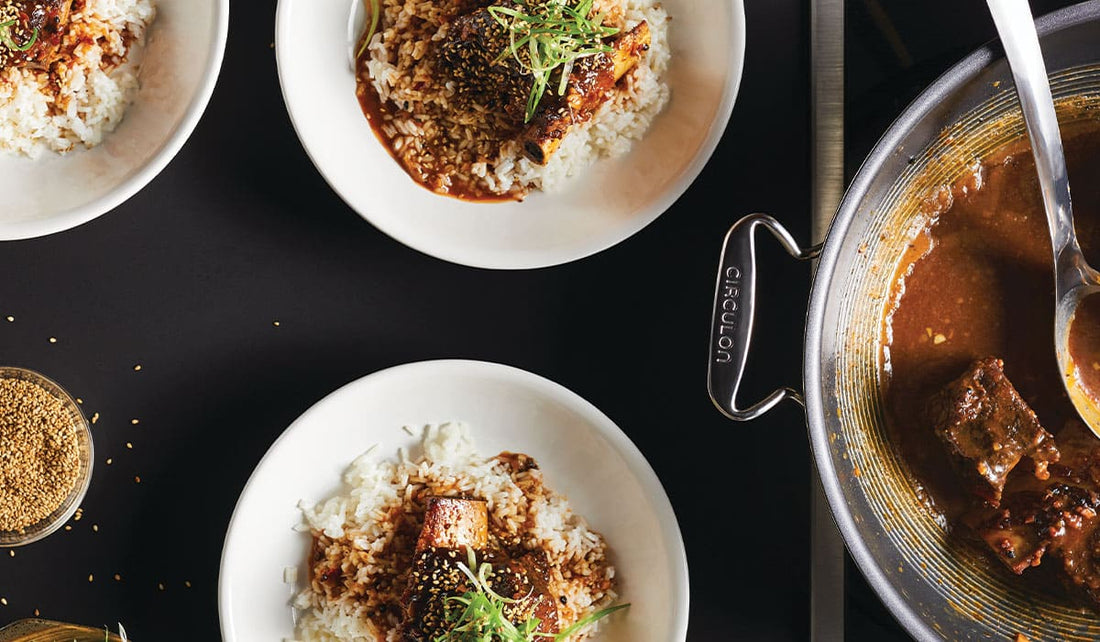 Chili-Plum Glazed Sesame Short Ribs