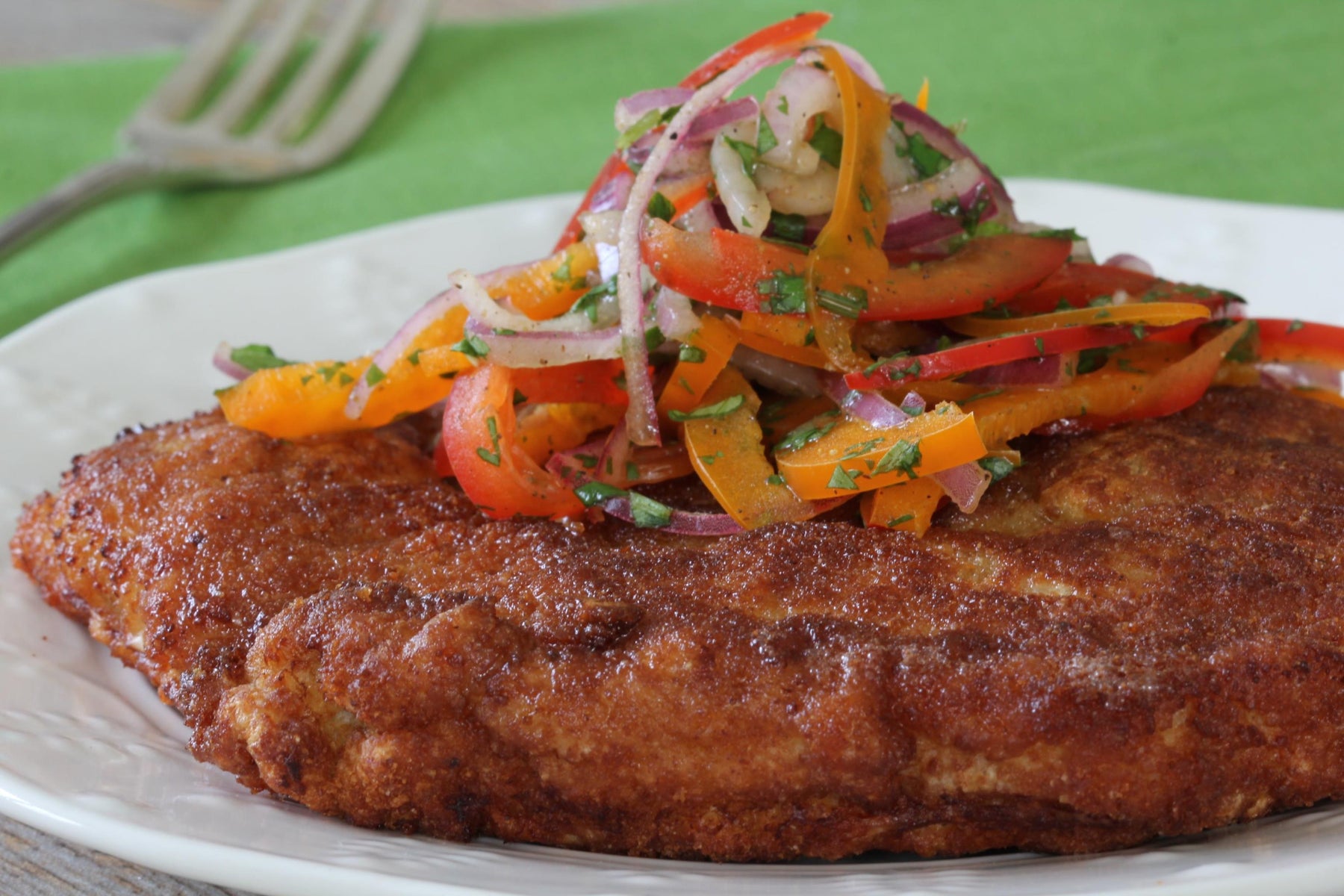 Pork Chuletas with Salsa Criolla