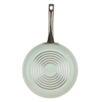 Light green Ceramic Nonstick 2-Piece Skillet Set with metal handles.