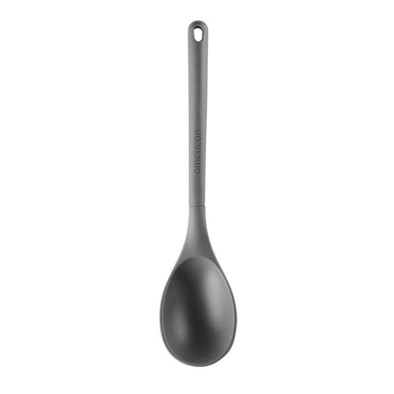 A 4-piece silicone tools set, black, food-grade, long handle, dishwasher safe.