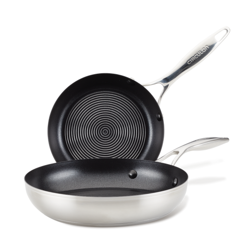 8" & 10.25" Hybrid Stainless Steel Open Frying Pans