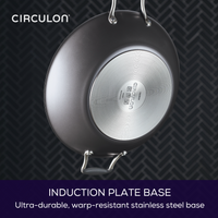 Bottom view of 14" A1 ScratchDefense™ Nonstick Wok with induction base.