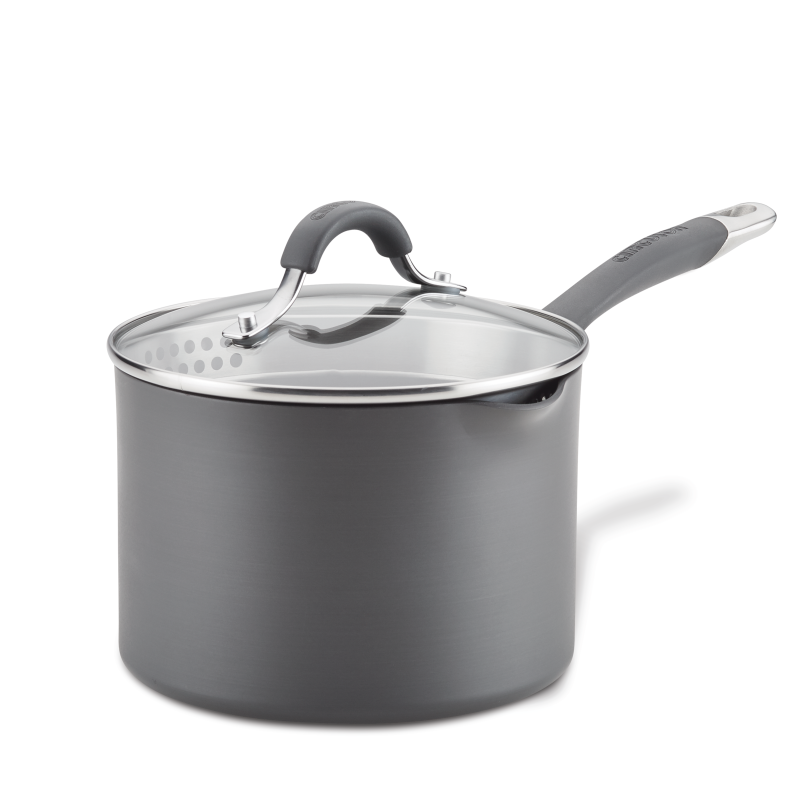 3-Quart Nonstick Straining Saucepan