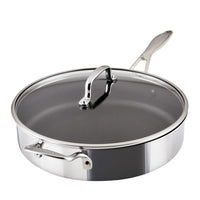 5-Quart ScratchDefense™ C1 Nonstick Sauté Pan with Lid and Helper Handle.