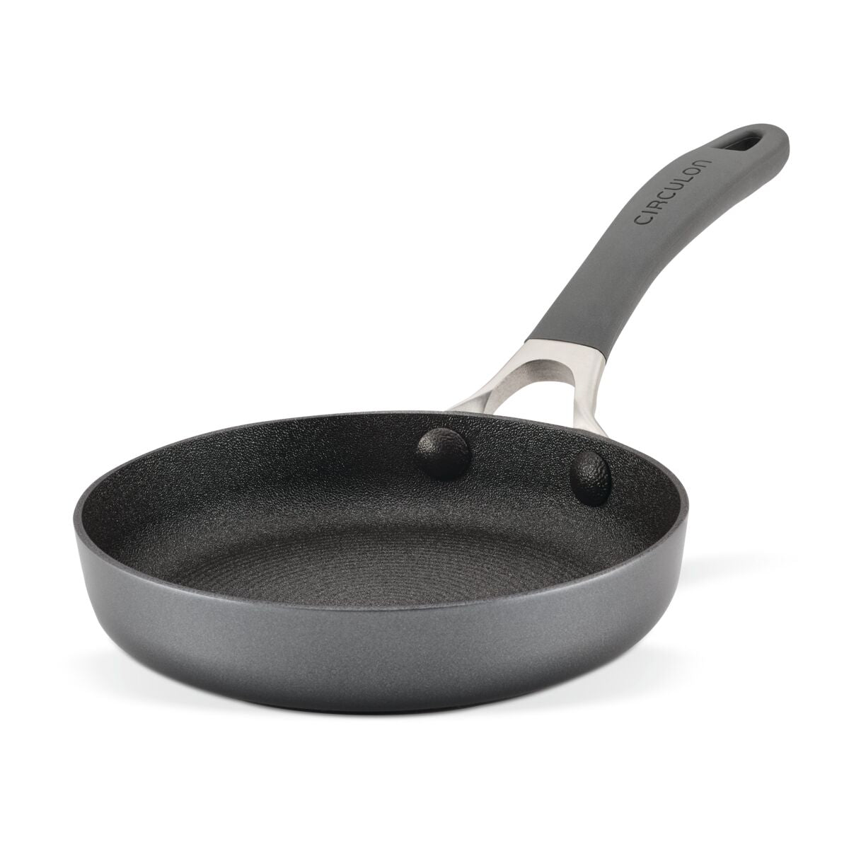 6.25-Inch Open Skillet with ScratchDefense on a white background.