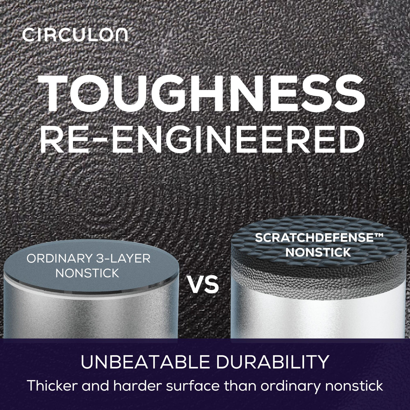 3-Quart A1 ScratchDefense™ Saucepan: Nonstick durability vs. standard cookware.