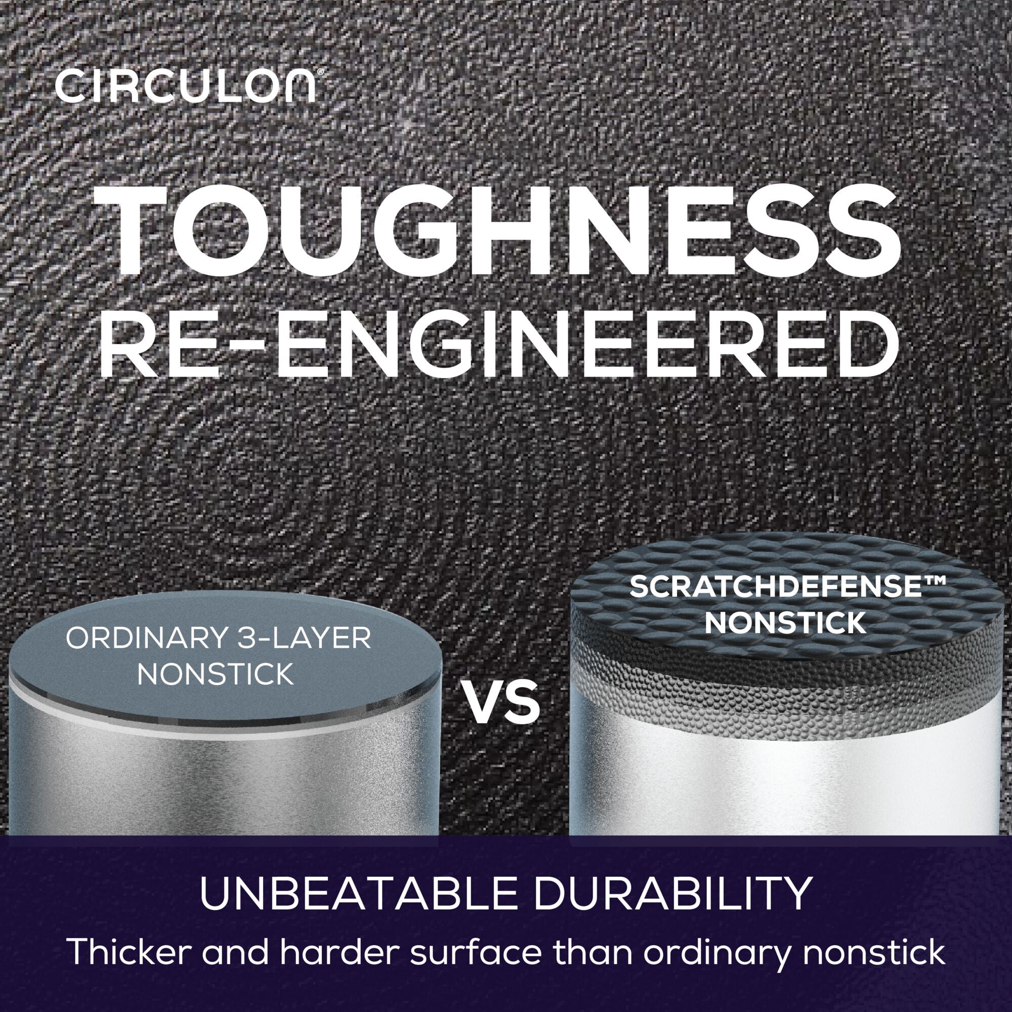 3-Quart A1 ScratchDefense™ Saucepan: Nonstick durability vs. standard cookware.