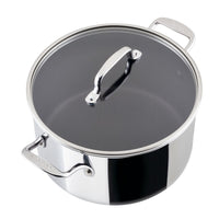 Clad Nonstick Pot with Glass Lid and Two Handles from ScratchDefense™ Set.