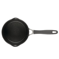 2-Quart A1 ScratchDefense™ Nonstick Saucepan with a sleek grey handle.
