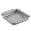 Introducing the 9-Inch Nonstick Square Cake Pan, featuring durable steel construction, raised edges, and a textured bottom to ensure perfect bakes every time.
