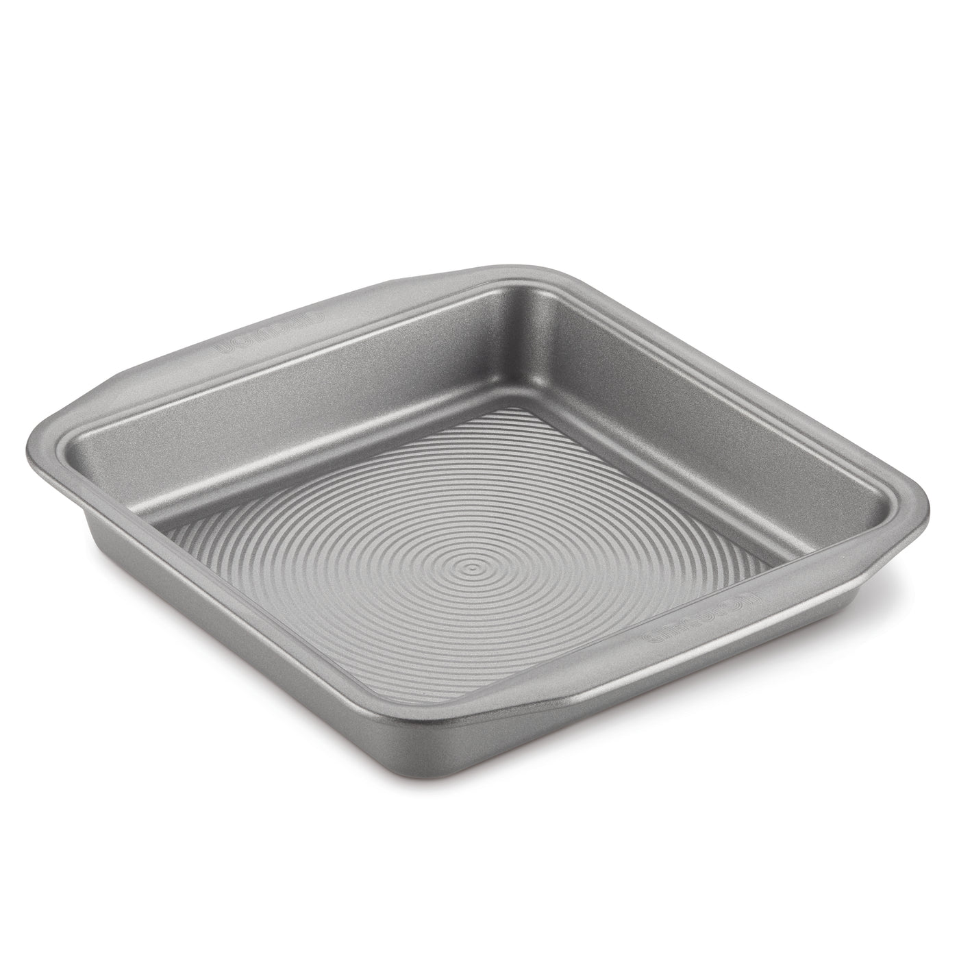 Introducing the 9-Inch Nonstick Square Cake Pan, featuring durable steel construction, raised edges, and a textured bottom to ensure perfect bakes every time.