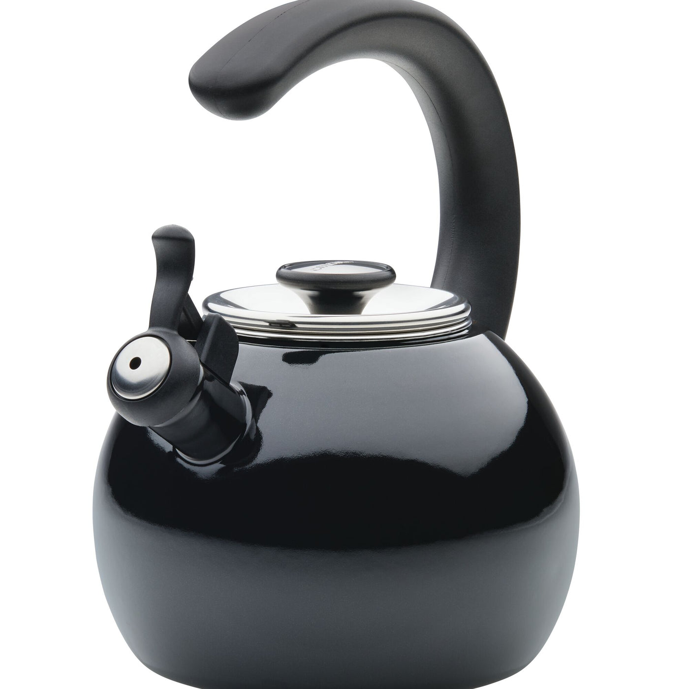 2-Quart Whistling Teakettle with Flip-Up Spout | Black