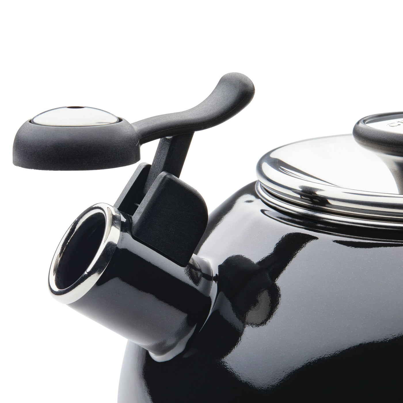 2-Quart Whistling Teakettle with Flip-Up Spout | Black