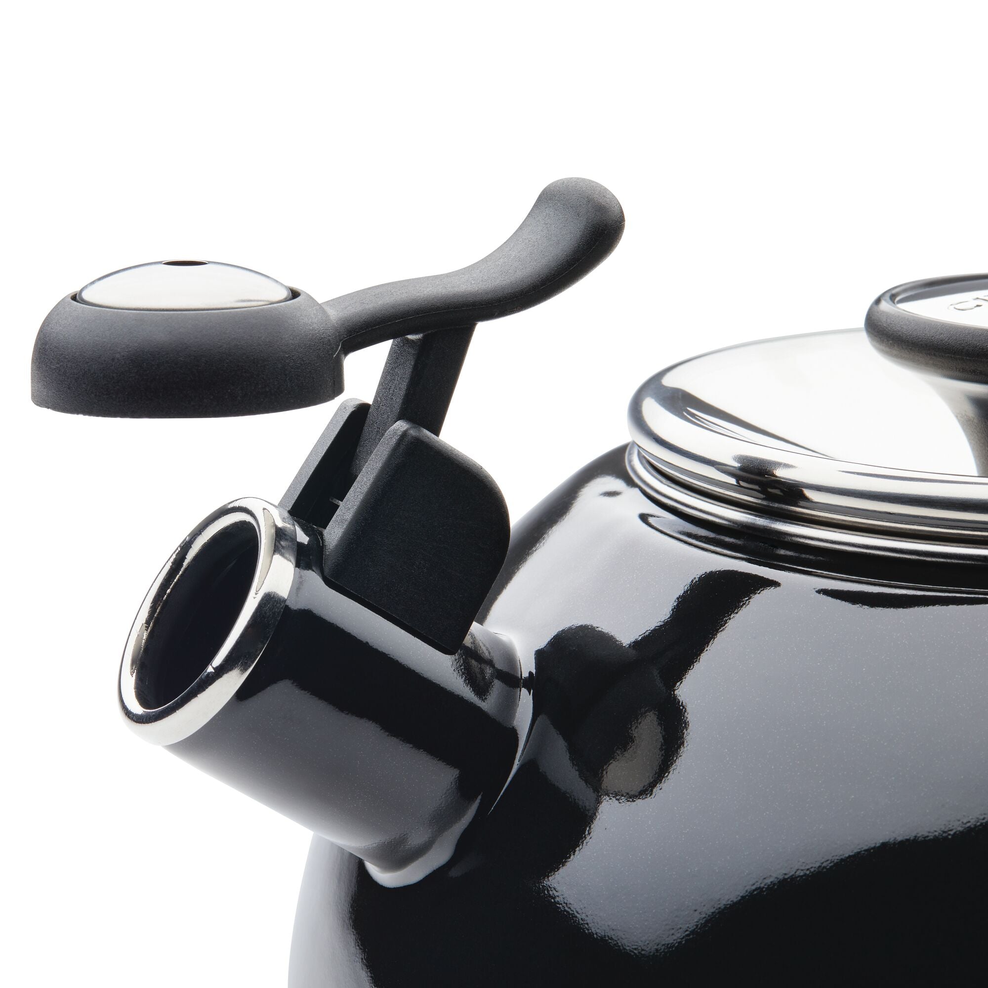 2-Quart Whistling Teakettle with Flip-Up Spout | Black
