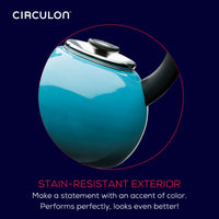 2-Quart Whistling Teakettle with Flip-Up Spout | Turquoise