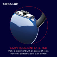 2-Quart Whistling Teakettle with Flip-Up Spout | Navy