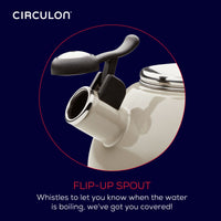2-Quart Whistling Teakettle with Flip-Up Spout | Gray
