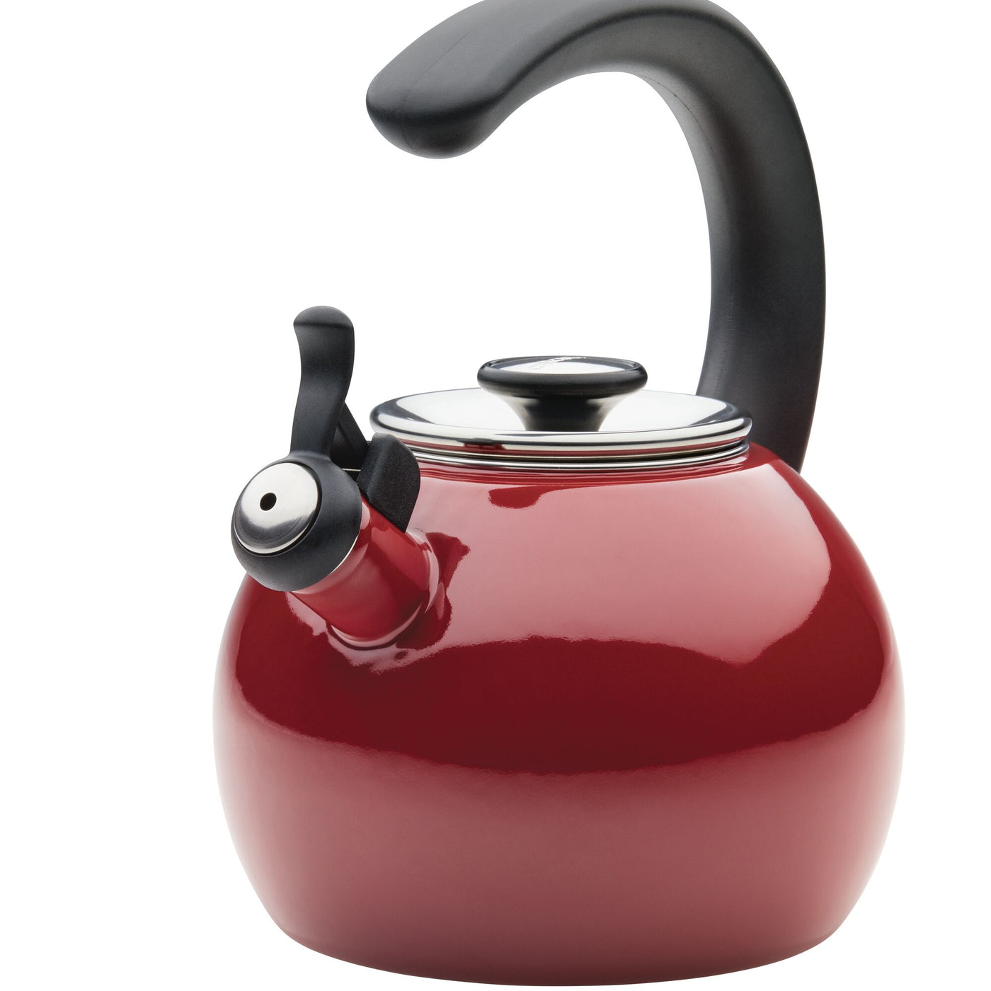 2-Quart Whistling Teakettle with Flip-Up Spout | Red