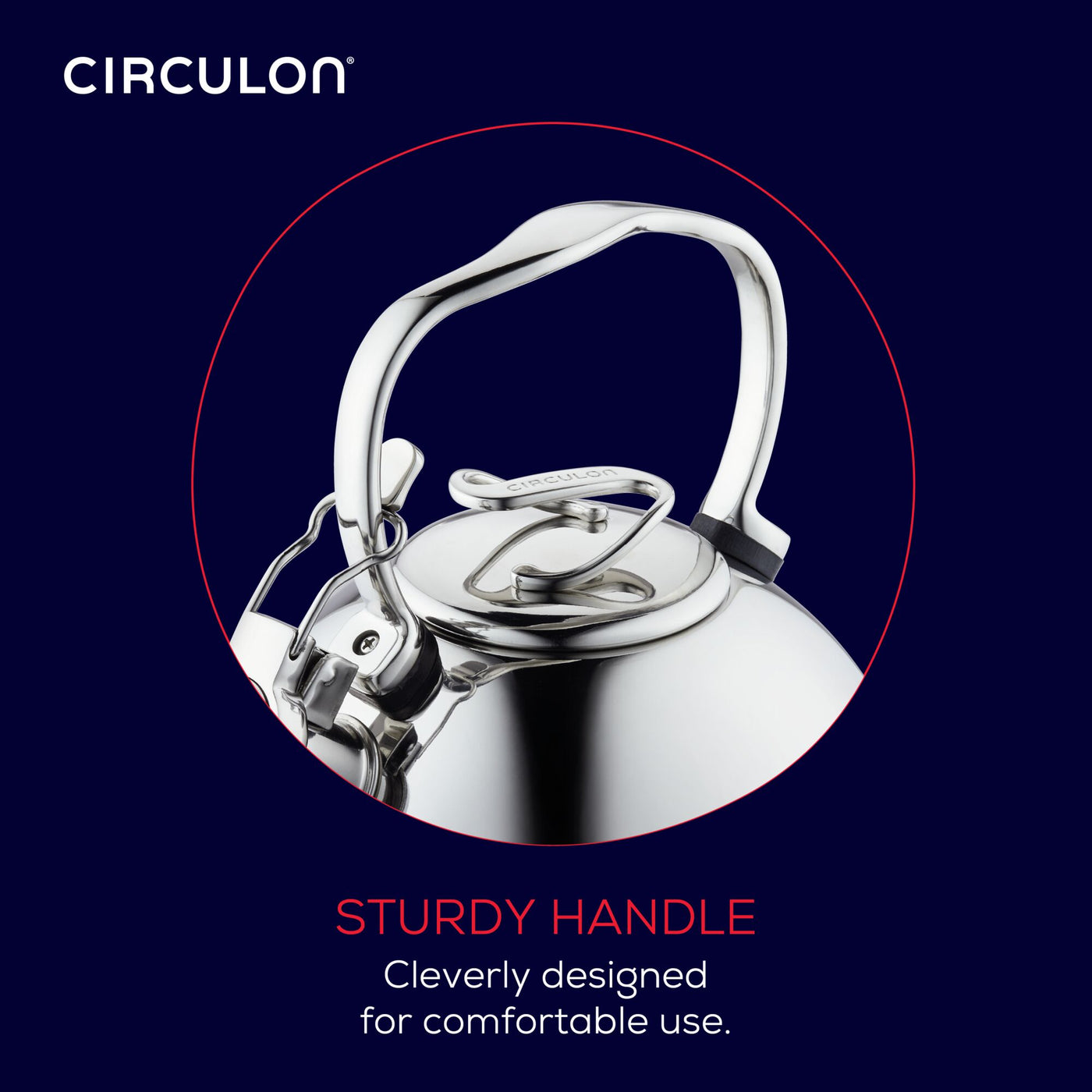2.3-Quart Whistling Teakettle with Flip-Up Spout | Silver