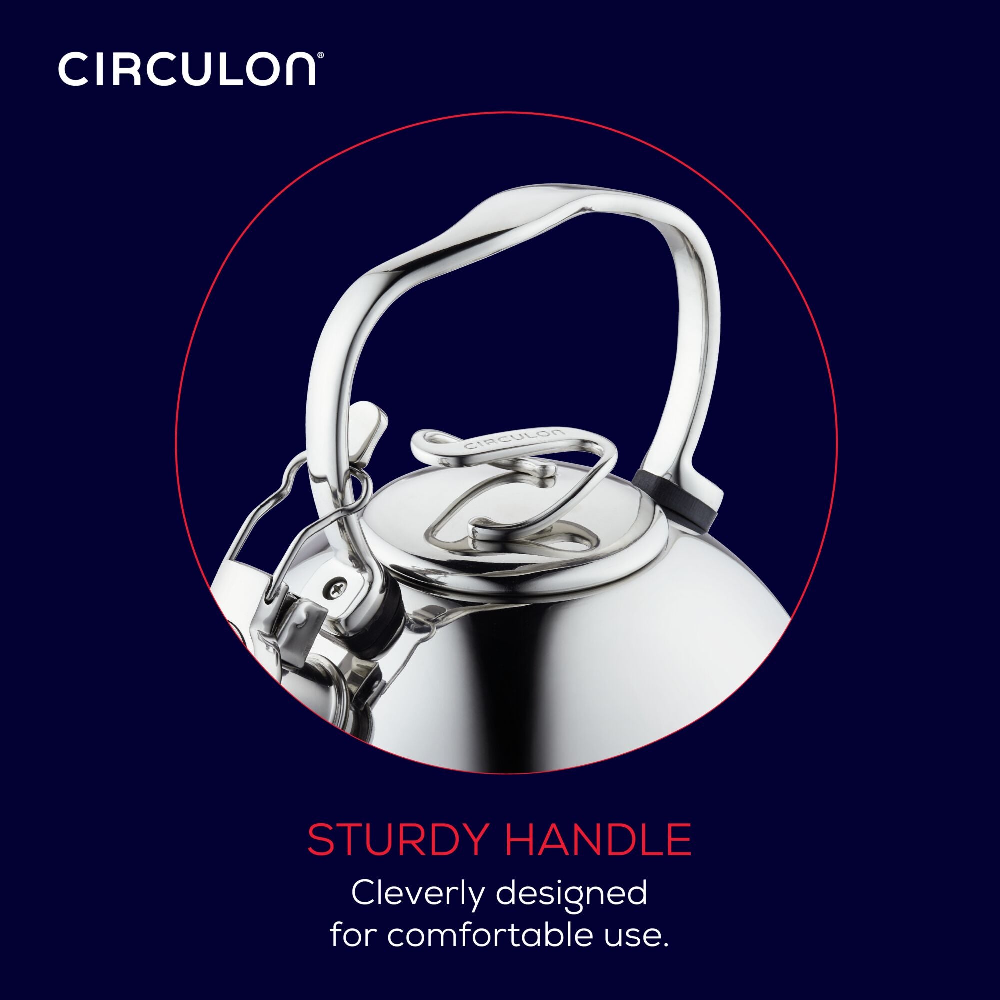 2.3-Quart Whistling Teakettle with Flip-Up Spout | Silver