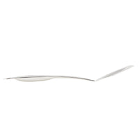 A stainless steel kitchen utensil from the 6-Piece Tool and Crock Set is isolated on a white background and viewed from the side, showcasing its elegant form.