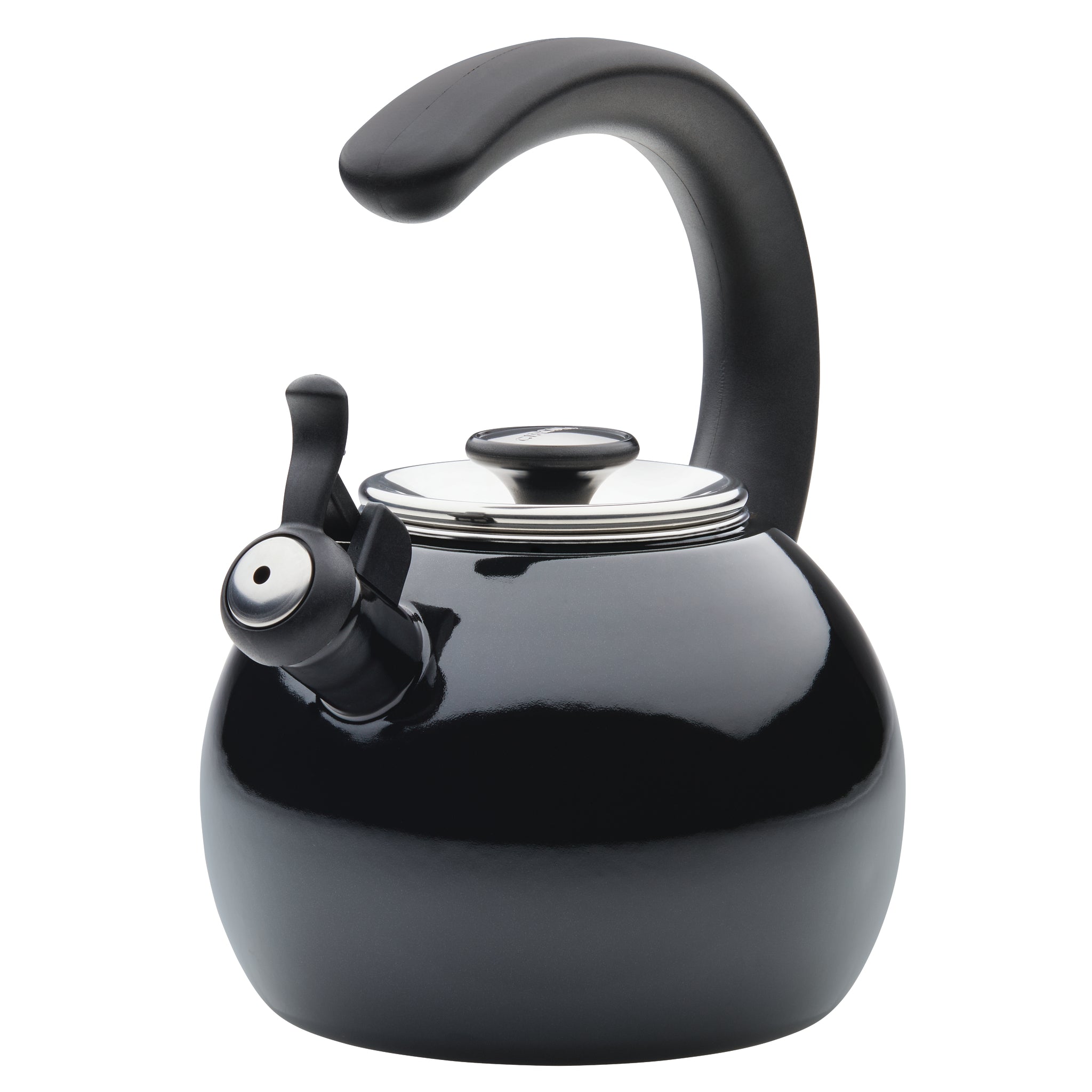2-Quart Whistling Teakettle with Flip-Up Spout | Black